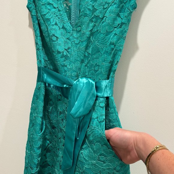 Luxxel Turquoise Lace Romper - Picture 4 of 7